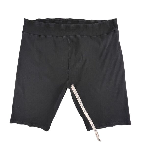 Time And Tru Shorts 4X Black Ribbed Knit Elastic Waist Lounge Casual Bike Shorts - Picture 5 of 9